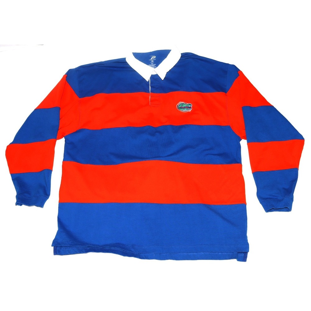 Pro Player Florida Gators Vintage 90s Men's Polo Rugby Striped‎ Shirt Size 2XL